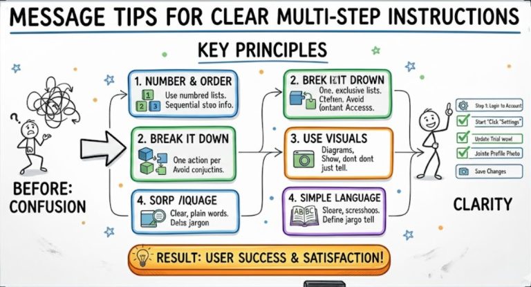 Message Tips for Clear Multi-Step Instructions