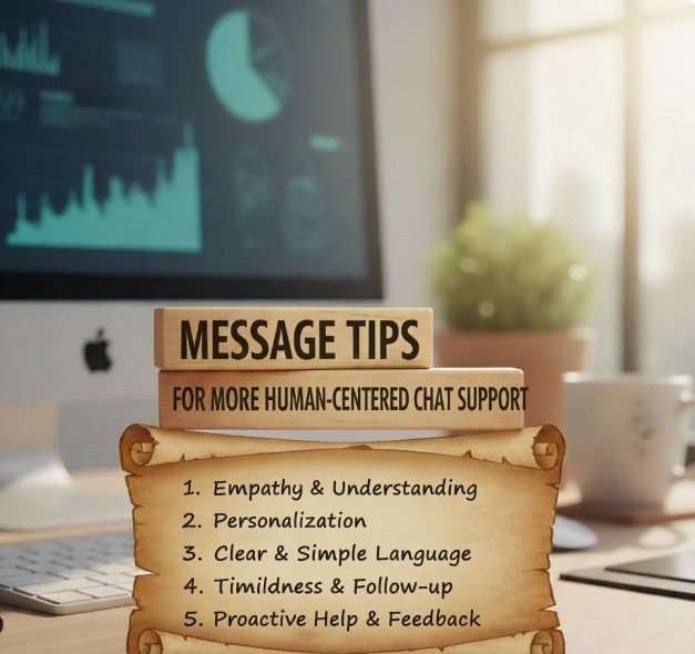 Message Tips for More Human-Centered Chat Support