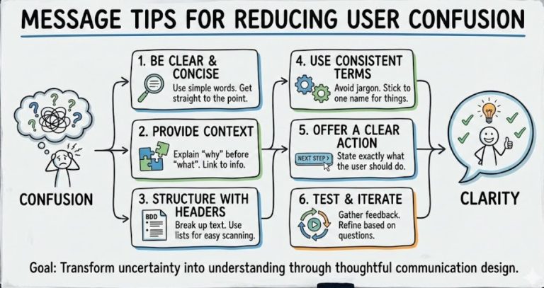 Message Tips for Reducing User Confusion