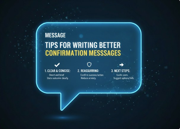 Message Tips for Writing Better Confirmation Messages