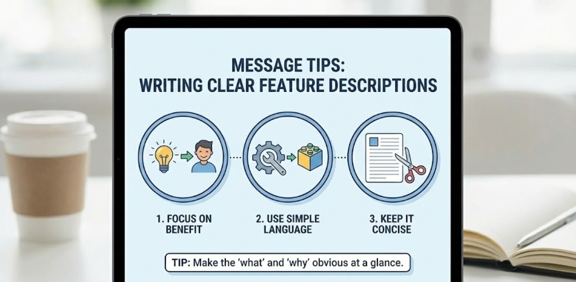 Message Tips for Writing Clear Feature Descriptions