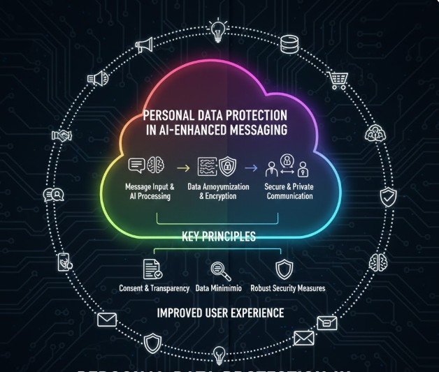 Personal Data Protection in AI-Enhanced Messaging