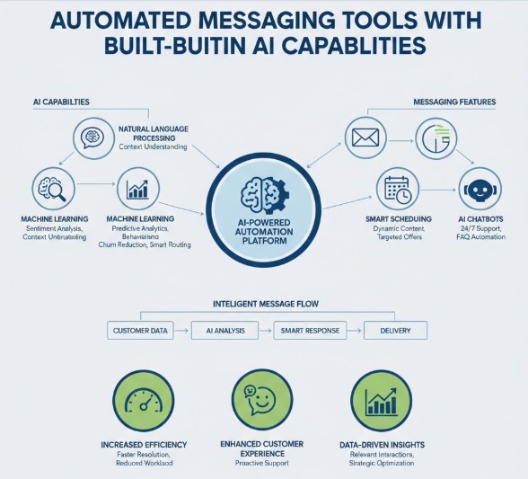 Automated Messaging Tools with Built-In AI Capabilities