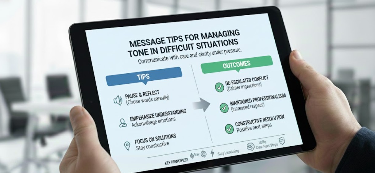 Message Tips for Managing Tone in Difficult Situations