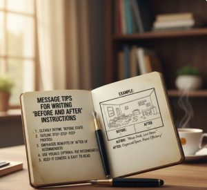 Message Tips for Writing “Before

and After” Instructions