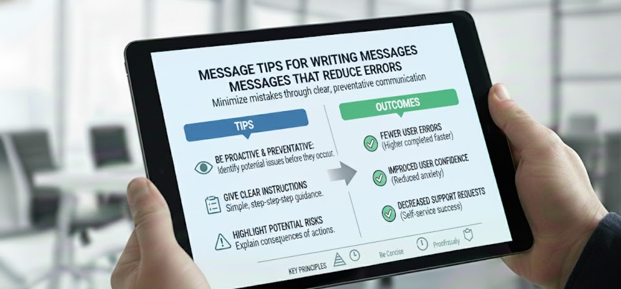 Message Tips for Writing Messages That Reduce Errors