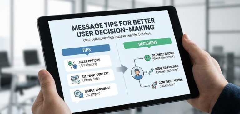 Message Tips to Support Better User Decision-Making